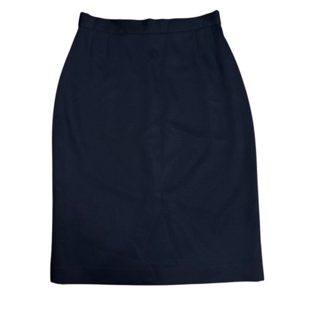 Vintage Escada Wool Pencil Skirt US 6 Quiet Luxury Designer Minimalist 80's
